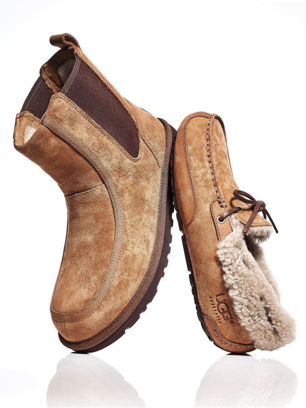 UGG mini bloke mid rise boots in chestnut tan